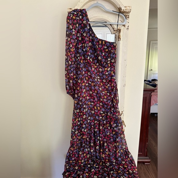 NWOT Astr Calista Red and Blue Asymmetrical One-Shoulder Cocktail Dress Sz Small - Picture 6 of 8